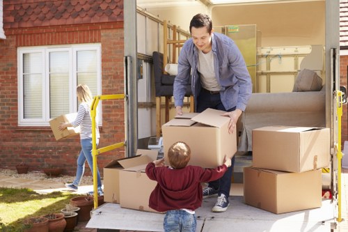 Local moving team planning access for a Barbican property