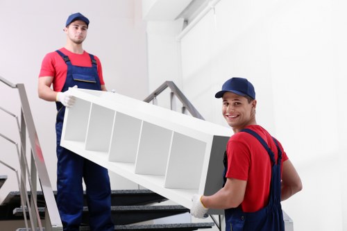 Professional packing materials prepared for a Barbican home move