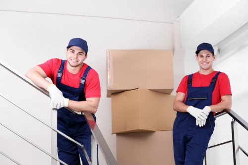 Removal van and movers serving residential buildings in Barbican