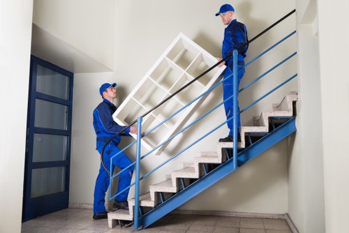 Waste handling and disposal compliance for moving service items