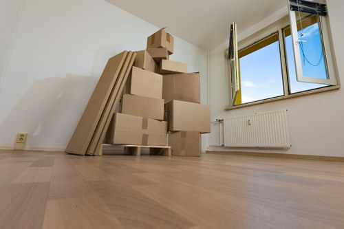 Office furniture transport in the Barbican area