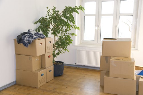 Careful furniture handling during a flat move in central London