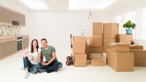Packing and loading office furniture for a Barbican relocation