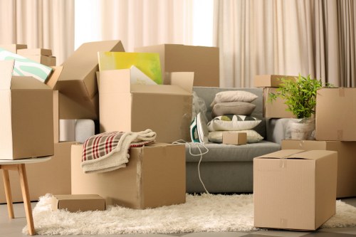 Waste separation and recycling sorting during a move