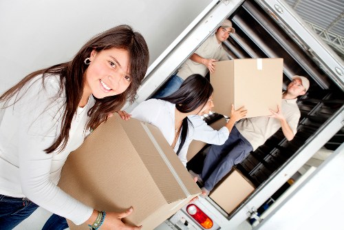 Packed moving boxes ready for a local removals service in Barbican