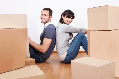 Local removals checklist and packing materials for a Barbican move