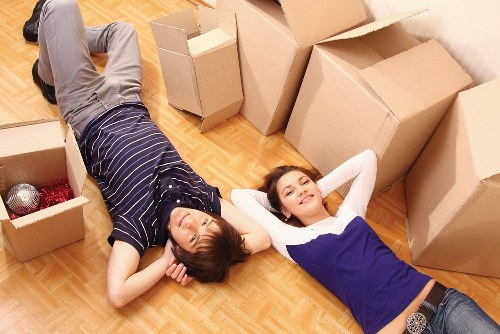 Professional movers handling a central London apartment move
