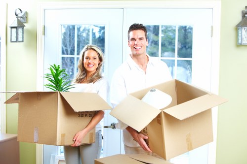 Office removals preparation in Barbican with labelled boxes